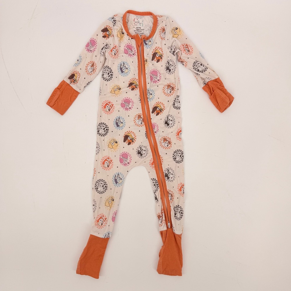 C&M Designs Bluey Bamboo Sleeper Toddler 18/24M Orange Cream Good Character